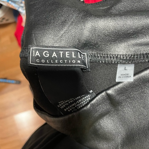 Black Faux Leather Pants - Picture 2 of 2